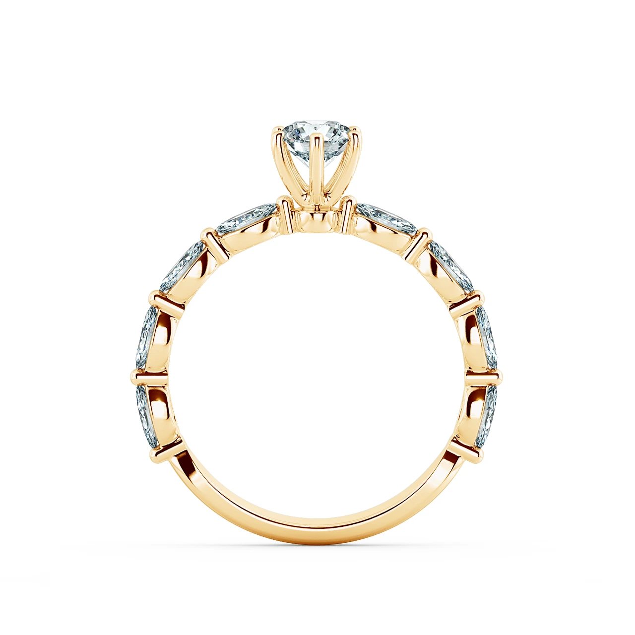 Solitaire Engagement Ring with Eternity Band NCH1805 5